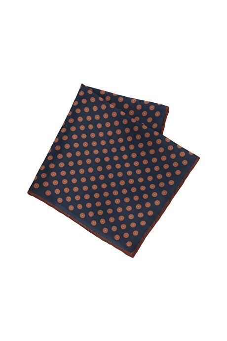 Plain Classic Navy-Brown Handkerchief 4A2922200010LCK