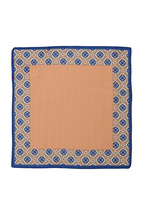 Patterned Classic Brown-Navy Handkerchief 4A2922200011KHL