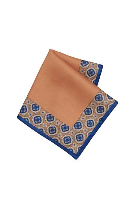 Patterned Classic Brown-Navy Handkerchief 4A2922200011KHL