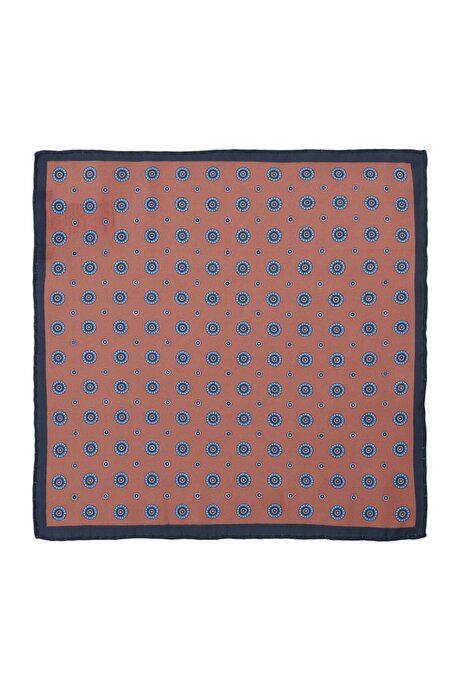 Patterned Classic Brown-Navy Handkerchief 4A2922200012KHL