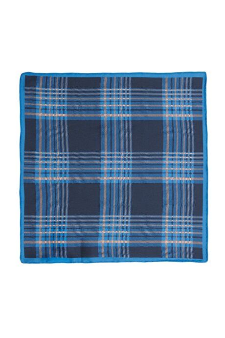 Patterned Classic Navy-Blue Handkerchief 4A2922200014LAM