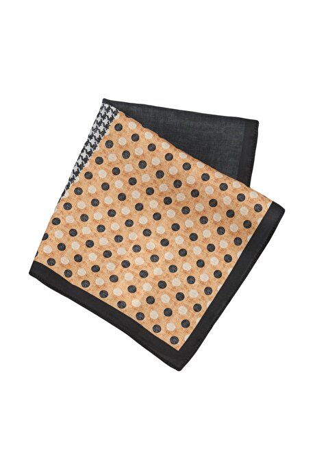 Patterned Classic Black-Gray Handkerchief 4A2922200015syg