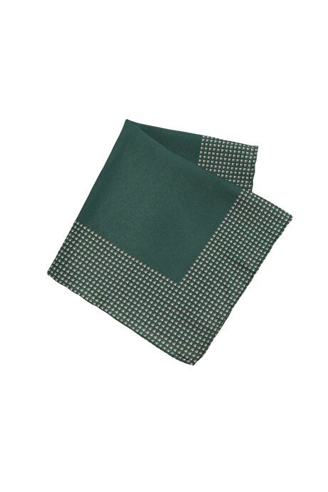 Patterned Classic Green Handkerchief 4A2922200020YSL