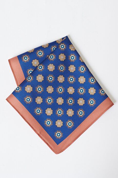 Patterned Classic Navy-Copper Handkerchief 4A2922200025LBK