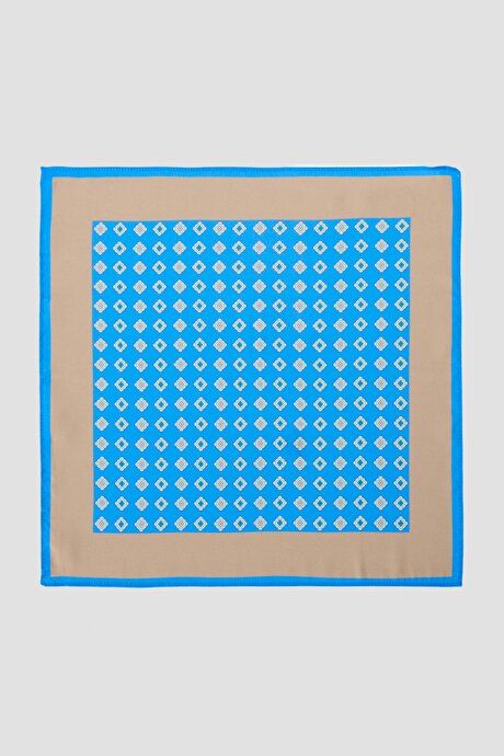 Patterned Blue-Beige Handkerchief 4A2922200032MBJ