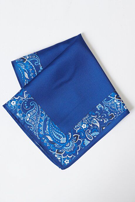 Patterned Navy Blue Handkerchief 4A2922200038LAC