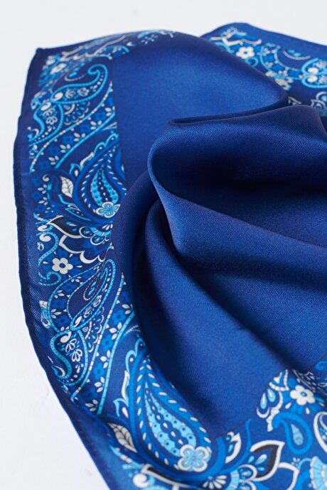 Patterned Navy Blue Handkerchief 4A2922200038LAC