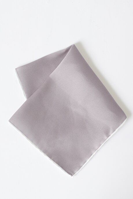 Plain Classic Gray-White Handkerchief 4A2922200045GBY