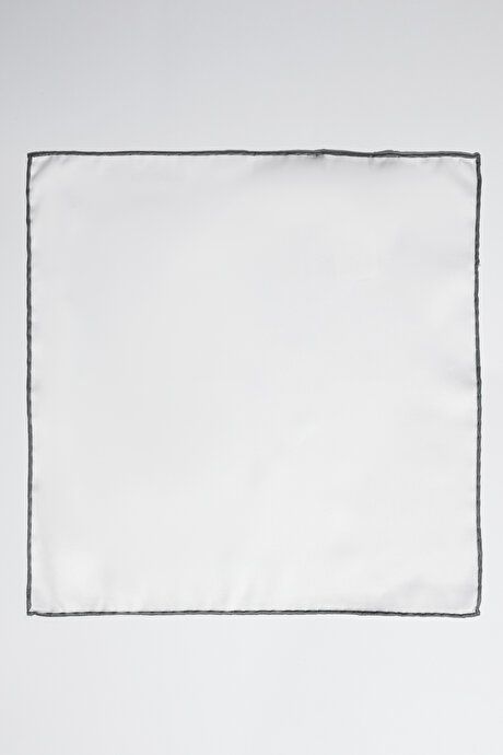 Unpatterned White-Gray Handkerchief 4A2923200003BGR