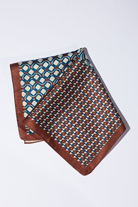 Patterned Brown-Navy Handkerchief 4A2923200014KHL