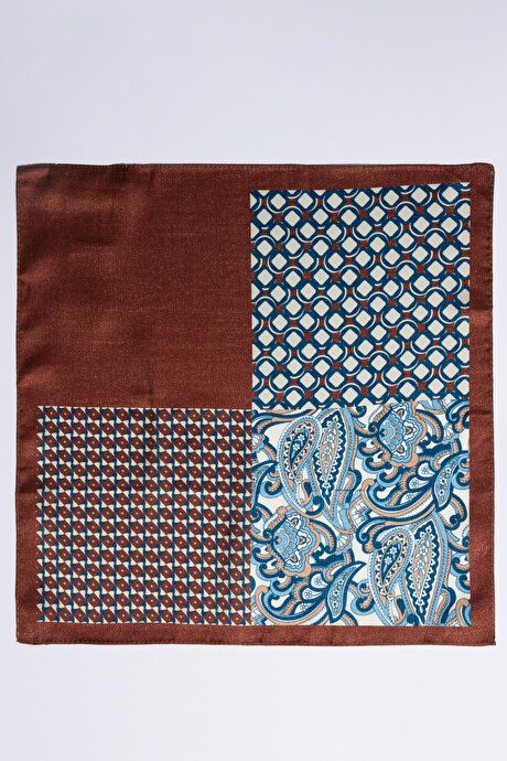 Patterned Brown-Navy Handkerchief 4A2923200014KHL