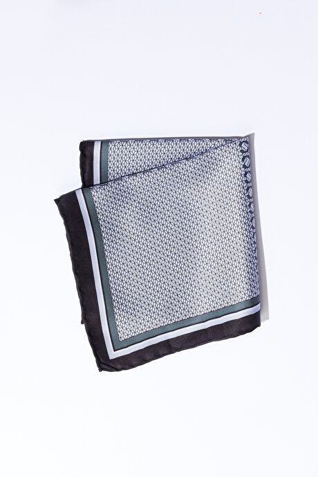 Patterned Gray-Khaki Handkerchief 4A2923200018GRH