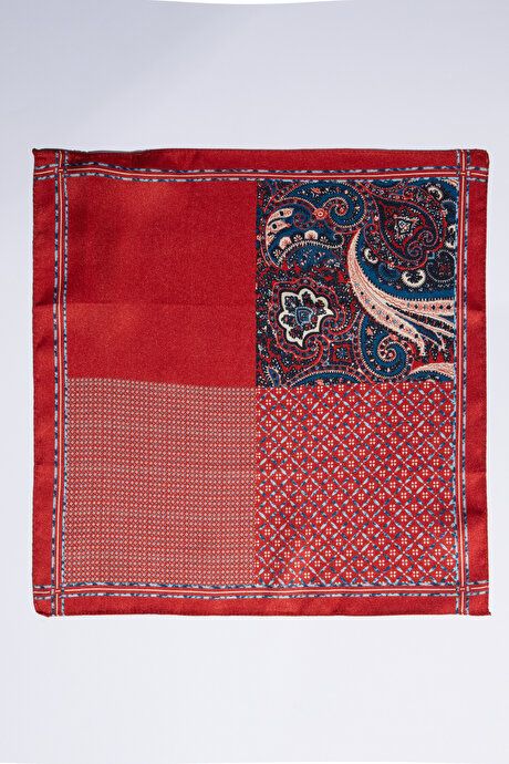 Patterned Red-Navy Handkerchief 4A2923200019KRL