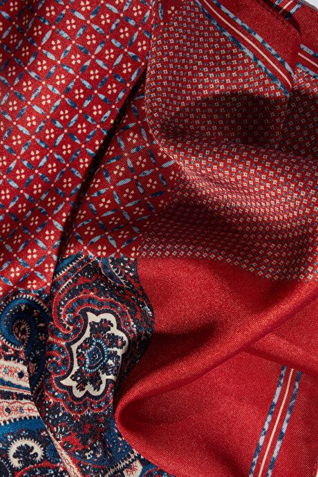 Patterned Red-Navy Handkerchief 4A2923200019KRL