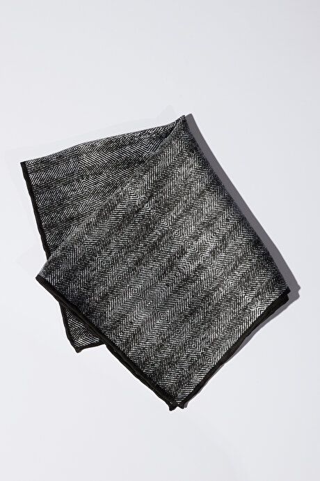 Patterned Black-Gray Handkerchief 4A2923200024syg