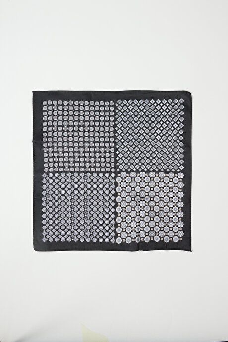 Patterned Black-Gray Handkerchief 4A2923200028syg