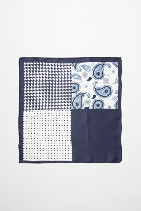 Patterned Navy-Blue Handkerchief 4A2923200039LAM