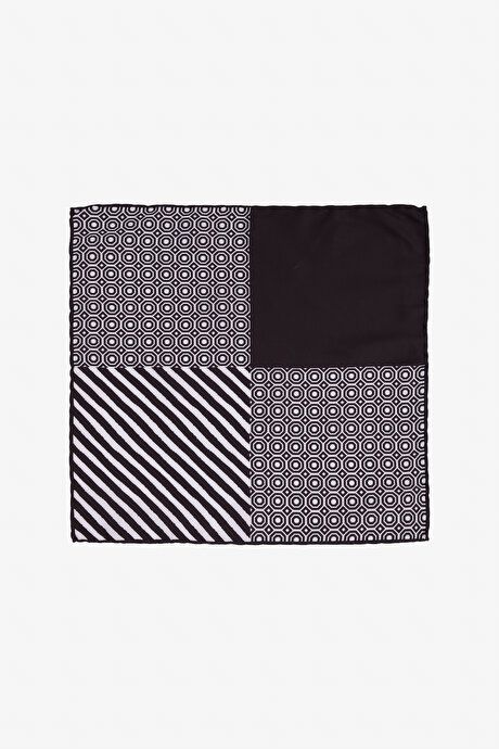 Patterned Black and White Handkerchief 4A2924100013SYB