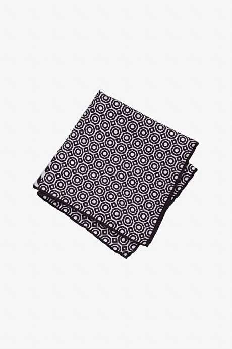 Patterned Black and White Handkerchief 4A2924100013SYB