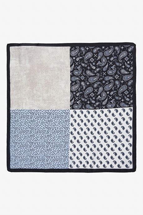 Patterned Black and White Handkerchief 4A2924200021SYB