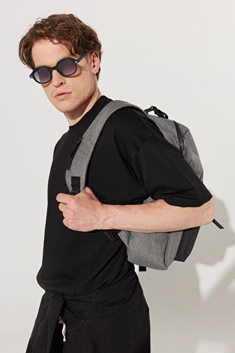 School- Gray-Black Backpack with Logo 4A3623200012GSY