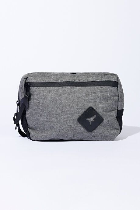 Grey-Black Waist Bag with Zipper 4A3623200015GSY