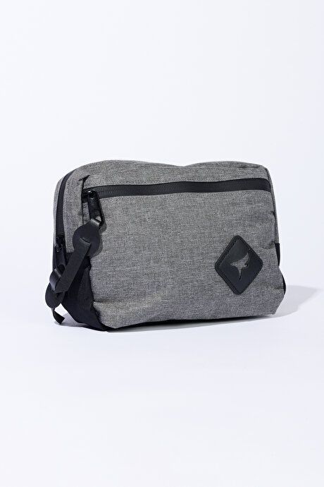 Grey-Black Waist Bag with Zipper 4A3623200015GSY