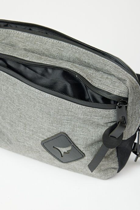 Grey-Black Waist Bag with Zipper 4A3623200015GSY