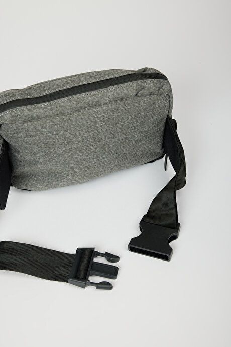 Grey-Black Waist Bag with Zipper 4A3623200015GSY