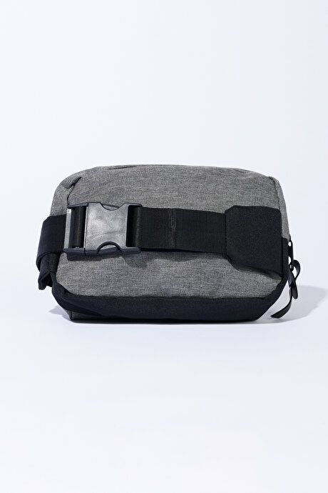 Grey-Black Waist Bag with Zipper 4A3623200015GSY