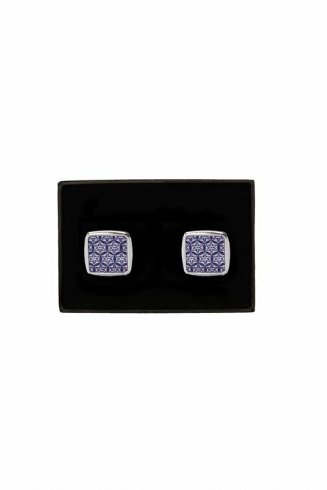 Plain Classic Gray-Blue Cufflink 4A3822200001GRM