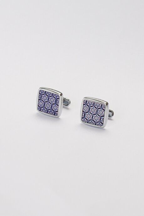 Plain Classic Gray-Blue Cufflink 4A3822200001GRM