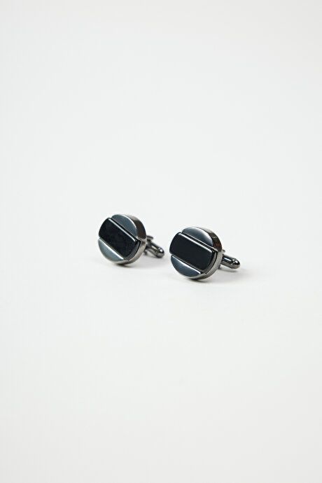 Metal Black-Grey Cufflink 4A3823200001syg