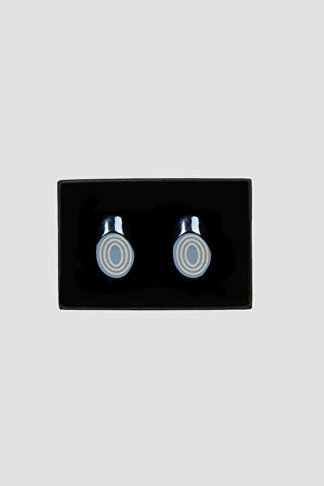 Metal Navy Blue Cufflink 4A3823200006LAC