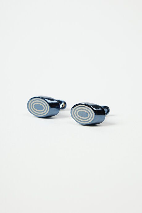 Metal Navy Blue Cufflink 4A3823200006LAC