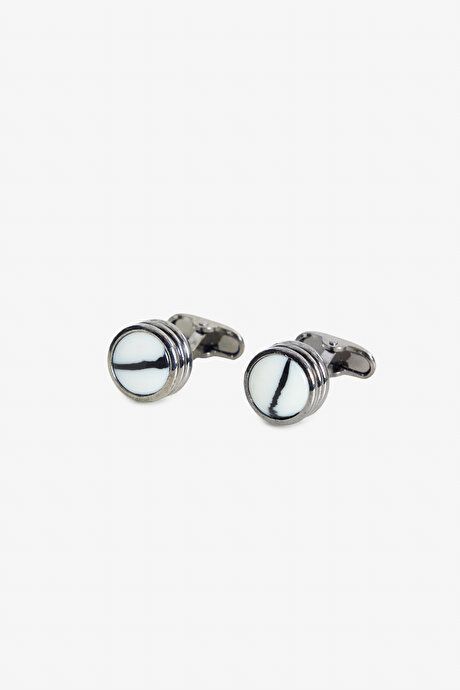 Metal Black-White Cufflink 4A3824200018SYB