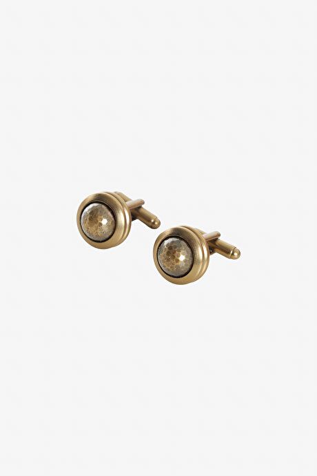 Metal Yellow Cufflink 4A382424200020SAR