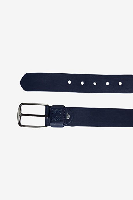 2-Piece Jeans Belt Boxed Navy-Brown Set 4A4121100003LCK