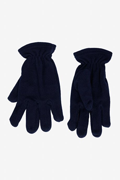 Fleece Navy Blue Beanie Neck Brace Gloves Set 4A4124100020LAC