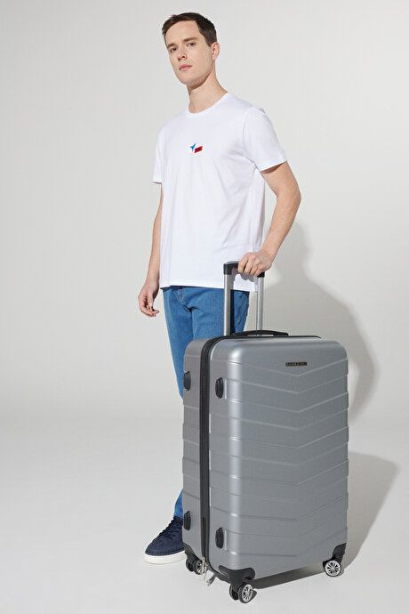 Oversized Silver Suitcase 4A462323100042GMS