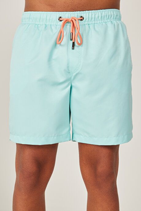 Standard Fit Regular Fit Patterned Pocket Mint Swimsuit Sea Shorts 4A4723200006MIN