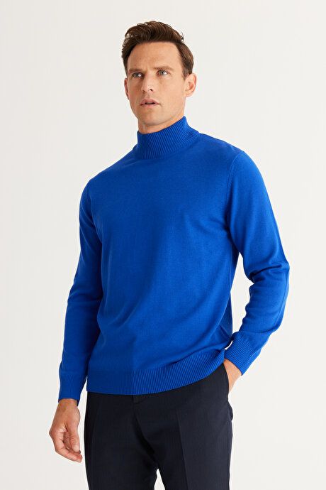 Non-Pilling Anti-Pilling Standard Fit Regular Fit Half Turtleneck Saks Sweater 4A4923100005SKS