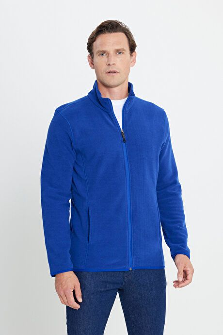 Anti-Pilling Non-Pilling Standard Fit Bato Collar Sweatshirt Jacket Saks Fleece 4A5221100014SKS