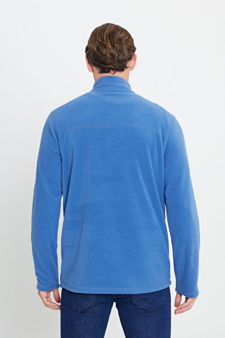 Anti-Pilling Non-Pilling Standard Fit Bato Collar Cold Proof Sweatshirt Indigo Fleece 4A5221100016IND