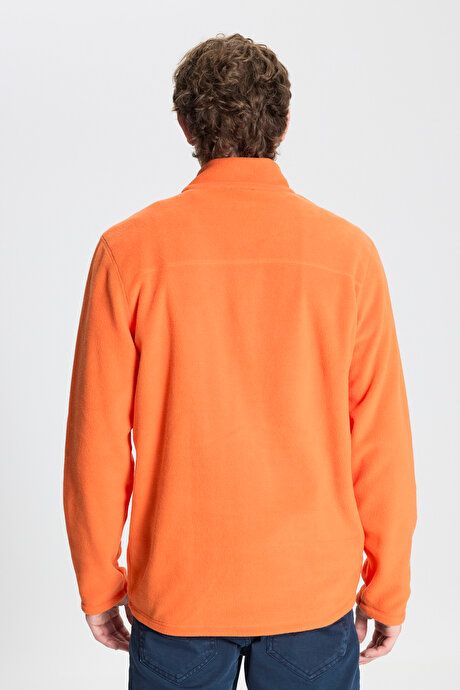 Anti-Pilling Non-Pilling Standard Fit Bato Collar Cold Proof Sweatshirt Orange Fleece 4A5221100016TRN