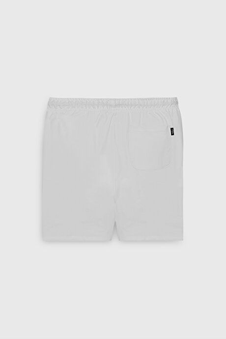 Standard Fit Regular Fit Cotton Stretch Knit White Shorts 4A9523200204BYZ