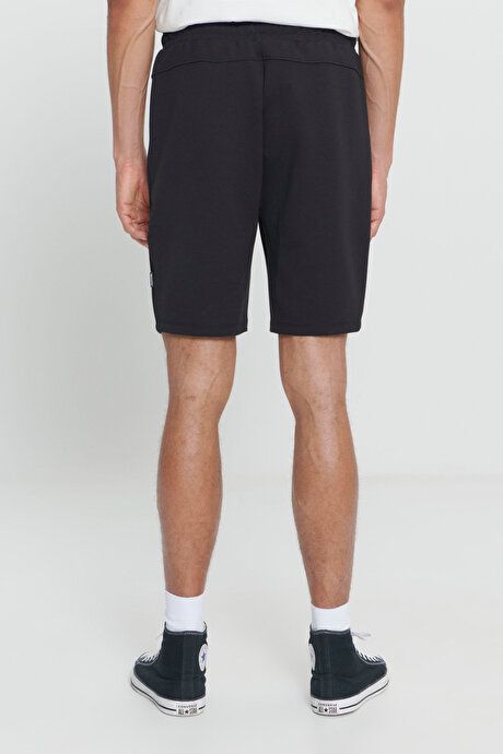 Standard Fit Regular Cut Comfortable Black Shorts with Pockets 4A9523200205SYH