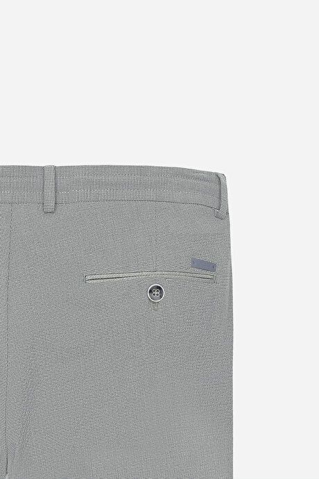 Slim Fit Slim Fit Waist Ties Seersucker Side Pocket Gray Shorts 4CO0224200008GRI