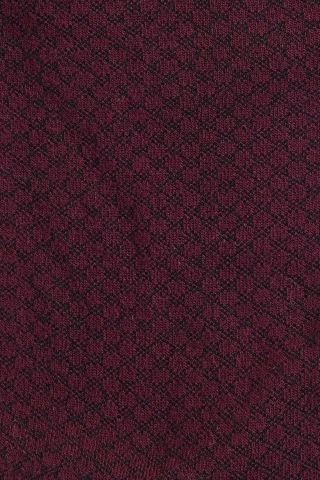 Patterned Single Burgundy Socks 4C2524200021BRD