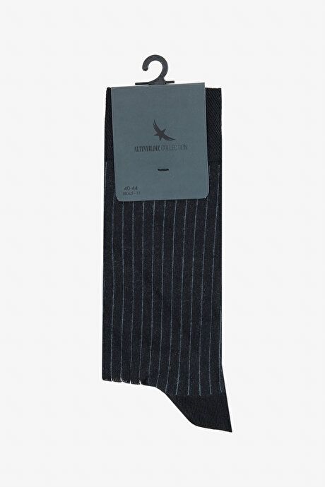 Patterned Single Black-Gray Socks 4C2524200023syg